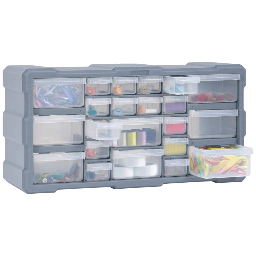 Organiser met 22 lades 49x16x25,5 cm 22 lades Grijs