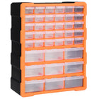 Organiser met 39 lades 38x16x47 cm 39 lades Oranje en zwart