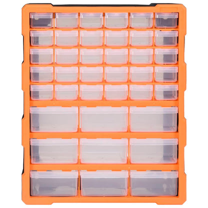 Organiser met 39 lades 38x16x47 cm 39 lades Oranje en zwart