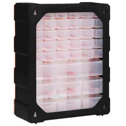 Organiser met 39 lades 38x16x47 cm 39 lades Oranje en zwart