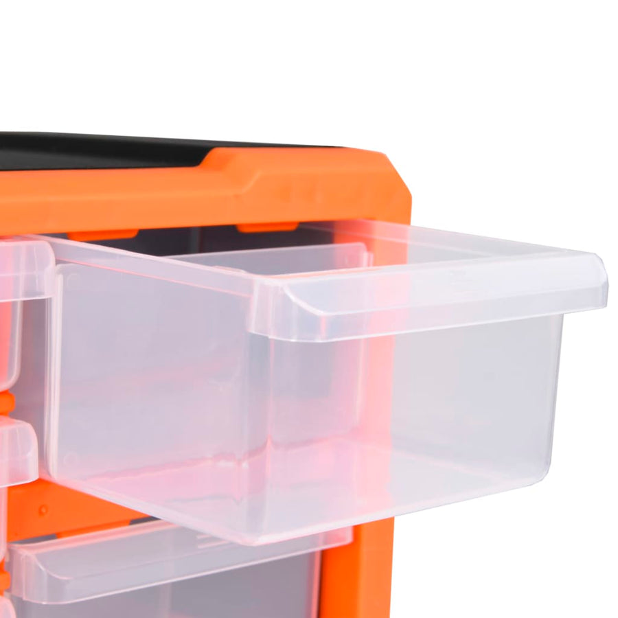 Organiser met 39 lades 38x16x47 cm 39 lades Oranje en zwart