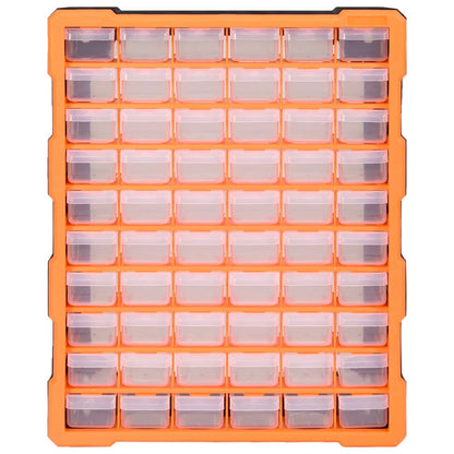 Organiser Met 38X6X47,5 Cm 60 lades Oranje en zwart
