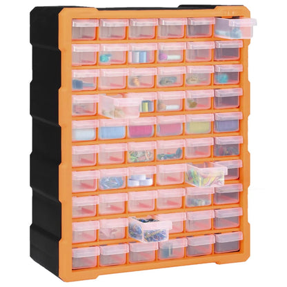 Organiser Met 38X6X47,5 Cm 60 lades Oranje en zwart
