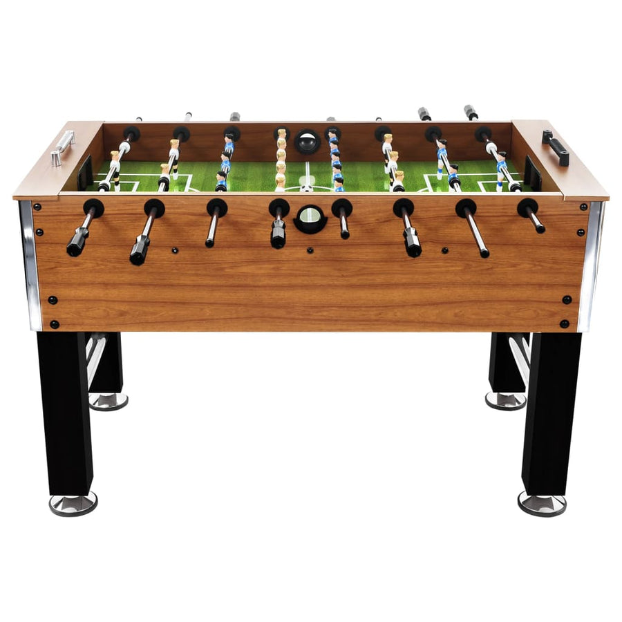 Voetbaltafel 60 Kg 140X74,5X87,5 Cm Staal En Zwart Lichtbruin