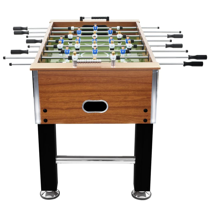 Voetbaltafel 60 Kg 140X74,5X87,5 Cm Staal En Zwart Lichtbruin