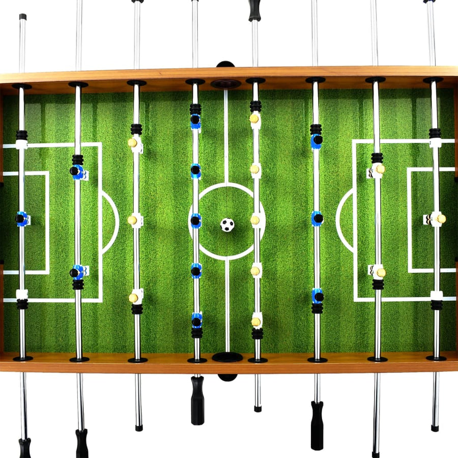 Voetbaltafel 60 Kg 140X74,5X87,5 Cm Staal En Zwart Lichtbruin