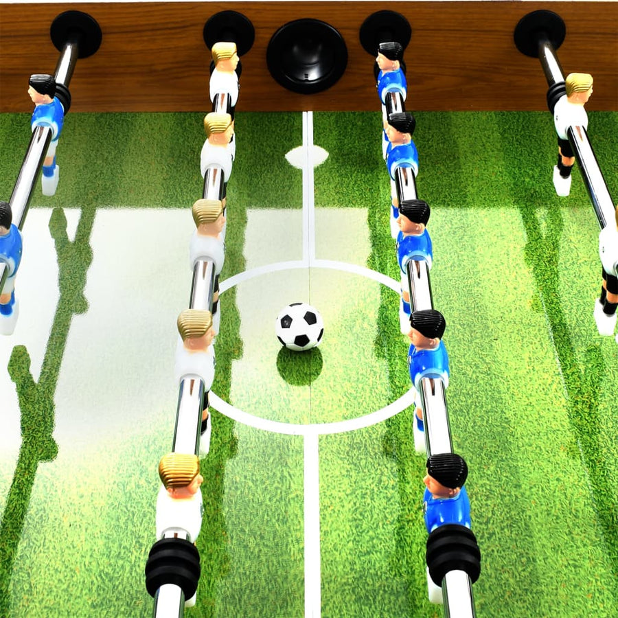 Voetbaltafel 60 Kg 140X74,5X87,5 Cm Staal En Zwart Lichtbruin
