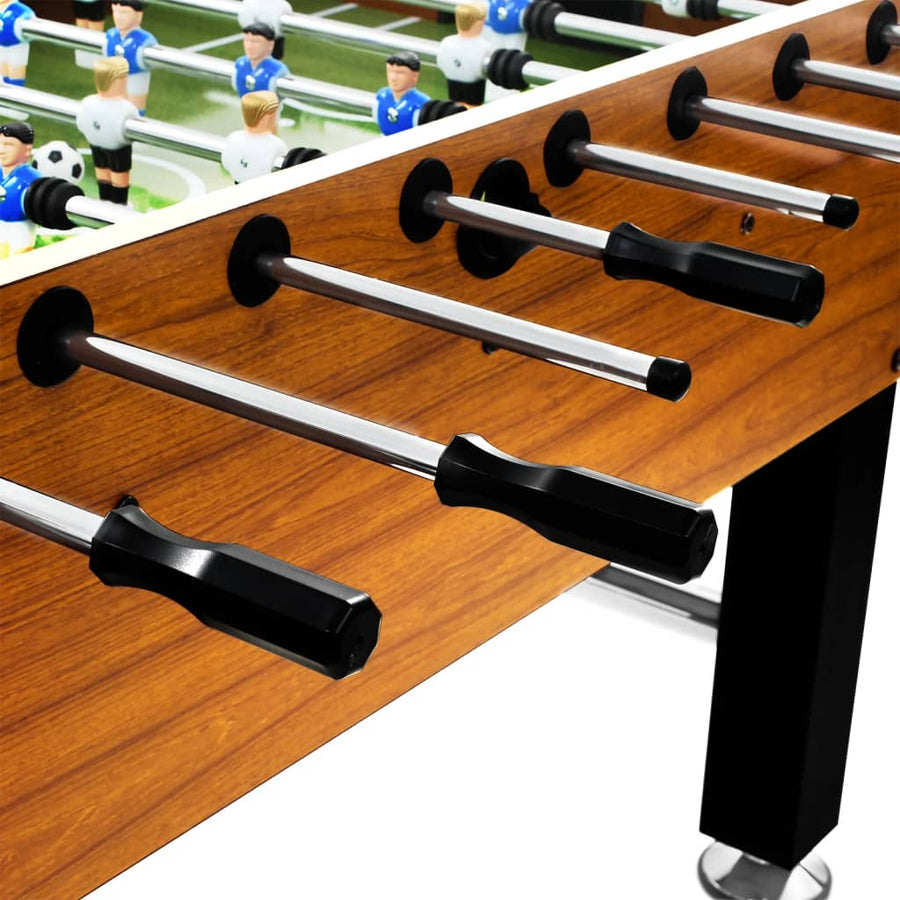 Voetbaltafel 60 Kg 140X74,5X87,5 Cm Staal En Zwart Lichtbruin