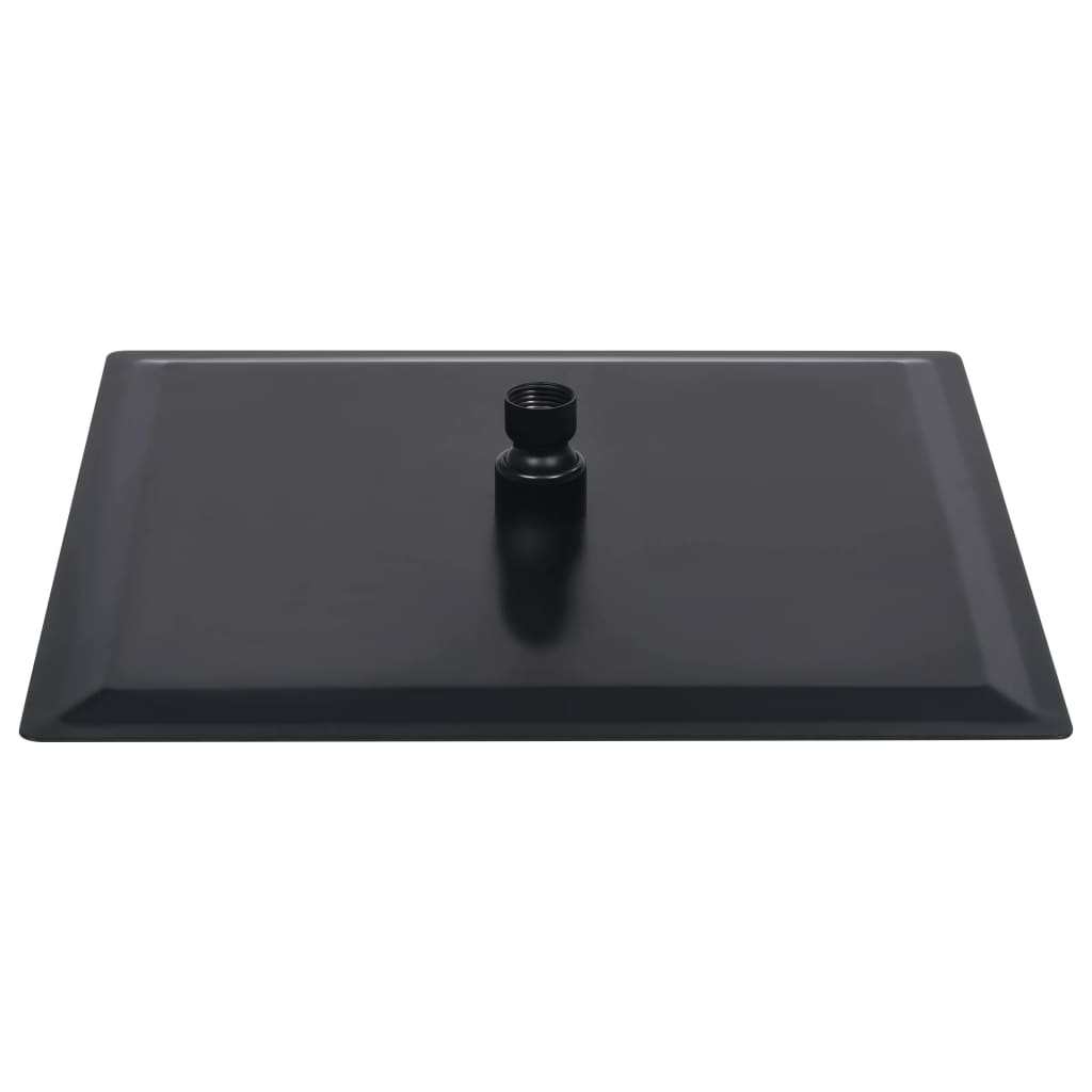 Regendouchekop vierkant 25x25 cm roestvrij staal zwart 20 x 25 cm