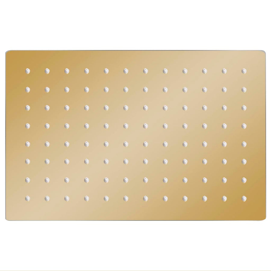 Regendouchekop Rechthoekig 30X20 Cm Roestvrij Staal Goudkleurig 30 x 20 cm