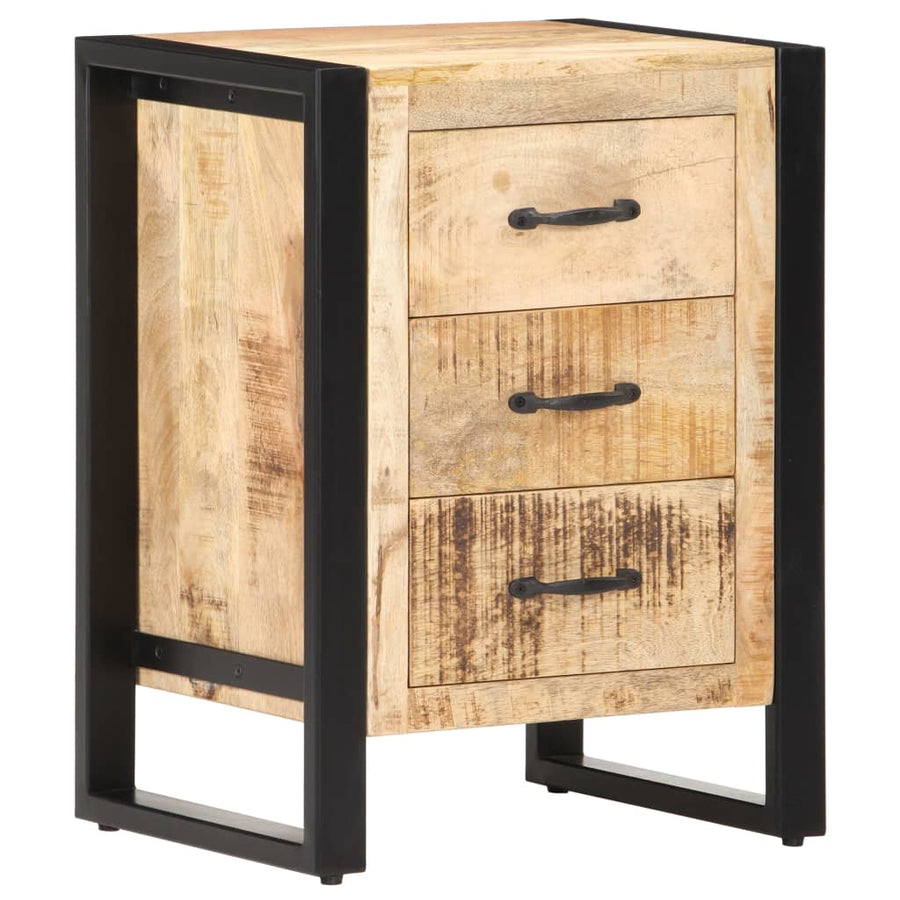 Nachtkastje 40x35x55 cm massief mangohout