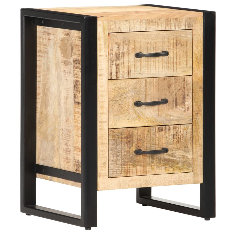 Nachtkastje 40x35x55 cm massief mangohout