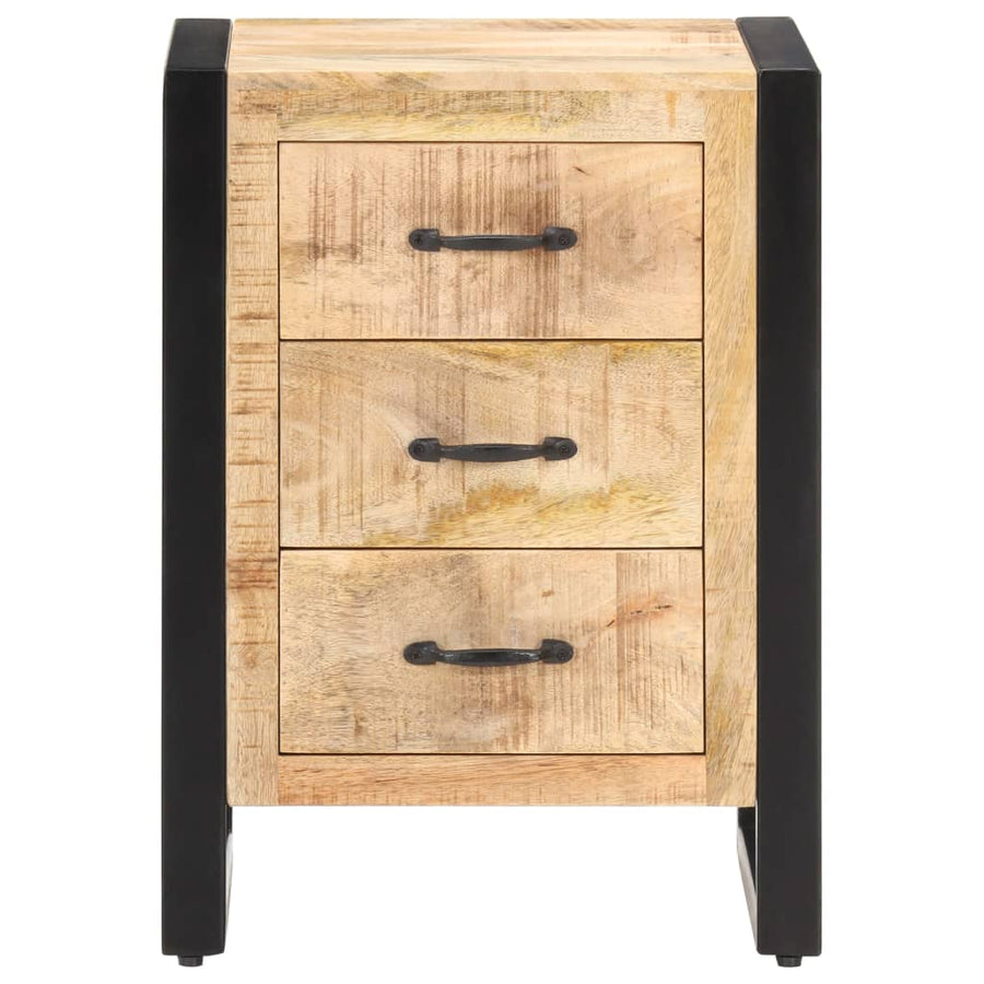 Nachtkastje 40x35x55 cm massief mangohout