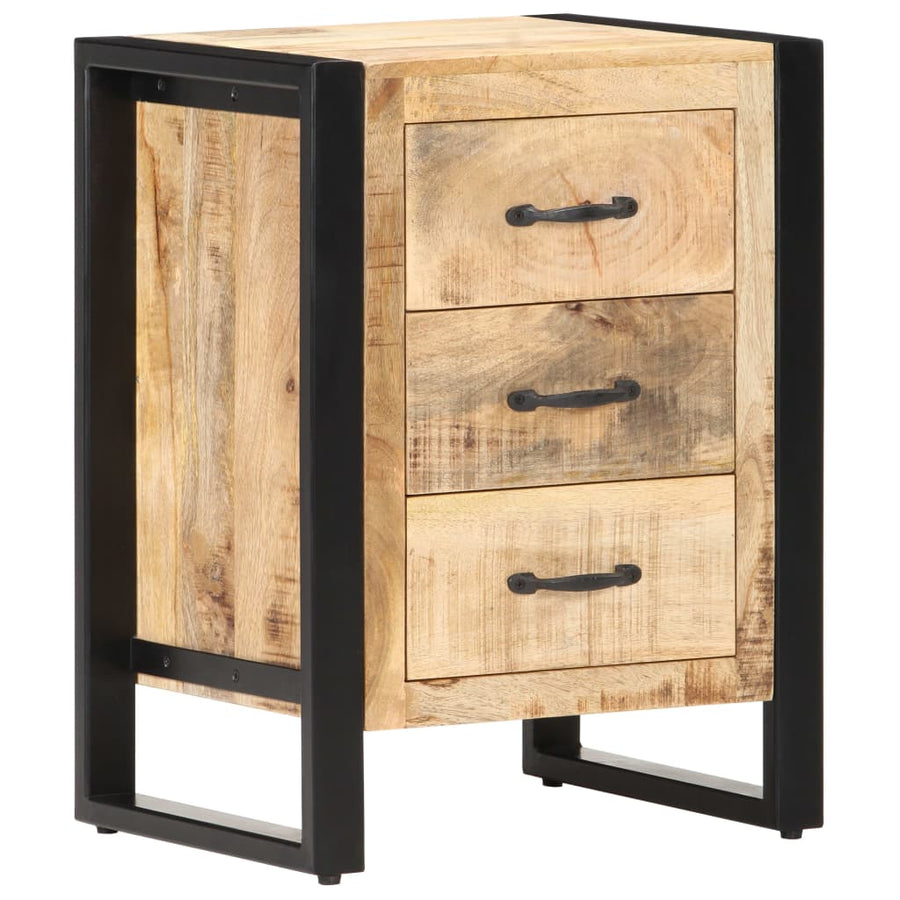 Nachtkastje 40x35x55 cm massief mangohout