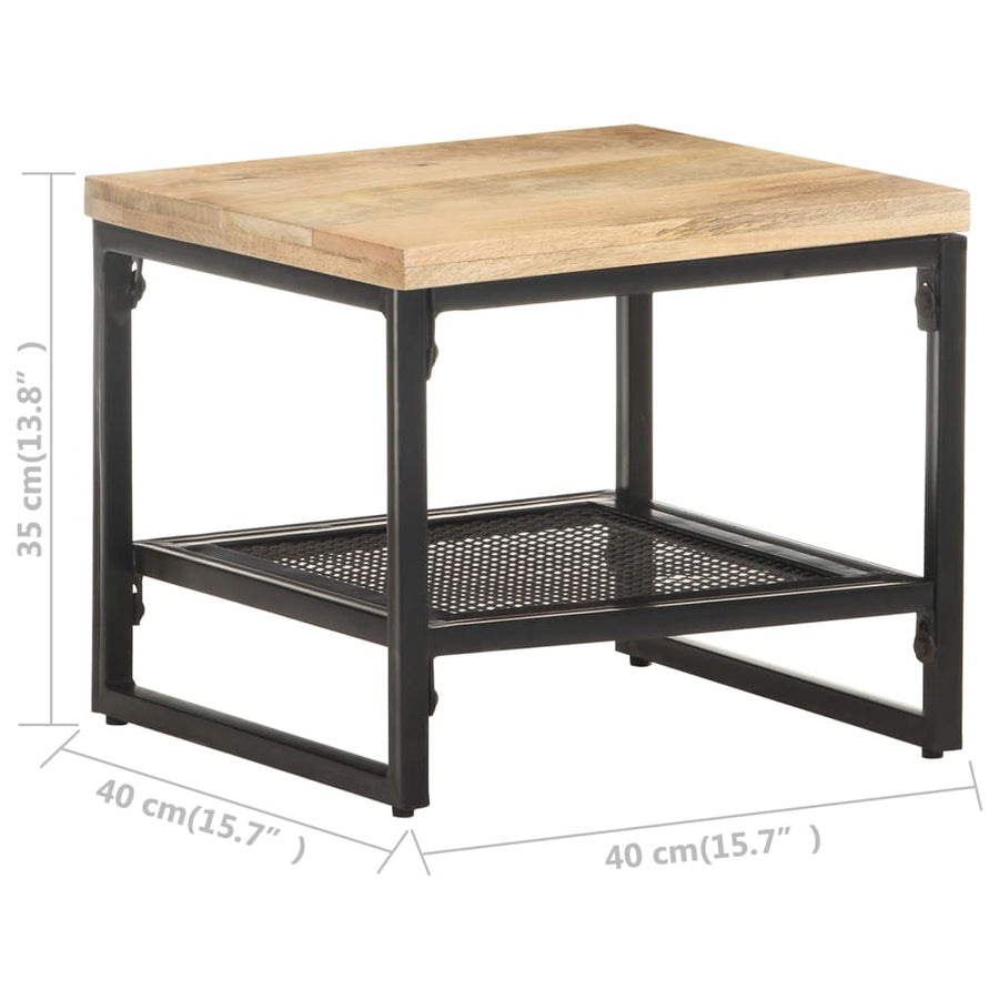 Bijzettafel 40X40X35 Cm Massief Mangohout