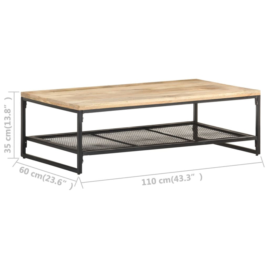 Salontafel 110X60X35 Cm massief mangohout