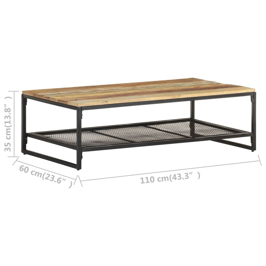 Salontafel 110X60X35 Cm massief gerecycled hout