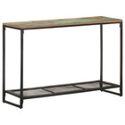 Wandtafel 110x35x75 cm massief gerecycled hout metaal