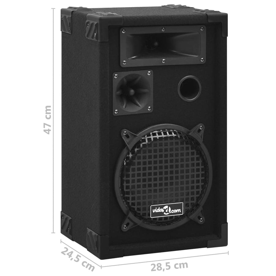 Hifi-Podiumluidsprekers 2 St Passief Professioneel 800 W Zwart