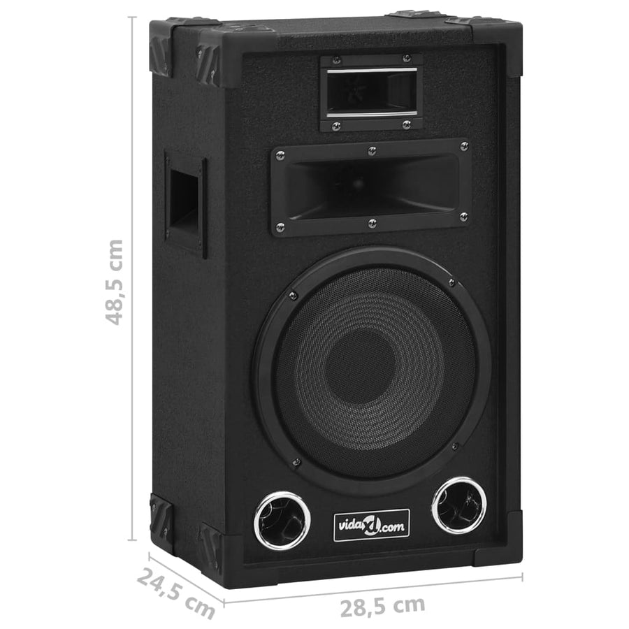 Hifi-Podiumluidsprekers 2 St Passief Professioneel 800 W Zwart