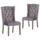 Eetkamerstoelen 2 st fluweel grijs 55x69x108,5 cm