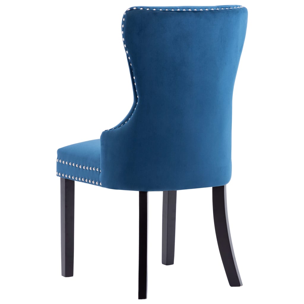 Eetkamerstoelen Fluweel 4 Blauw