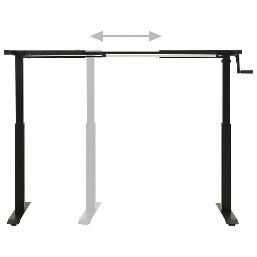 Zit-Stabureauframe Met Slinger Handmatig Zwart