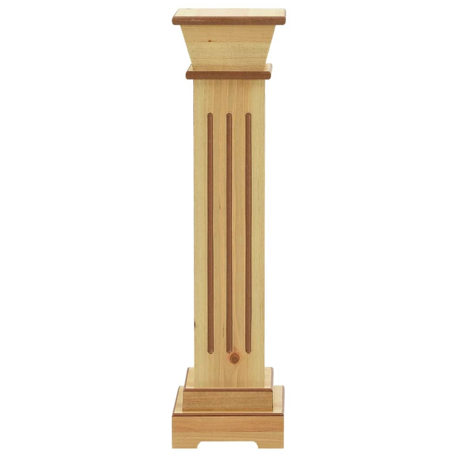 Plantenstandaard Klassieke Zuil Vierkant 7X7X66 Cm Mdf Hout Bruin