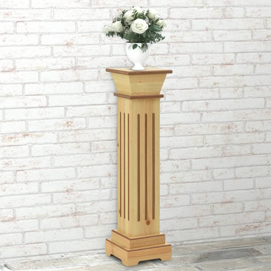 Plantenstandaard Klassieke Zuil Vierkant 7X7X66 Cm Mdf Hout Bruin
