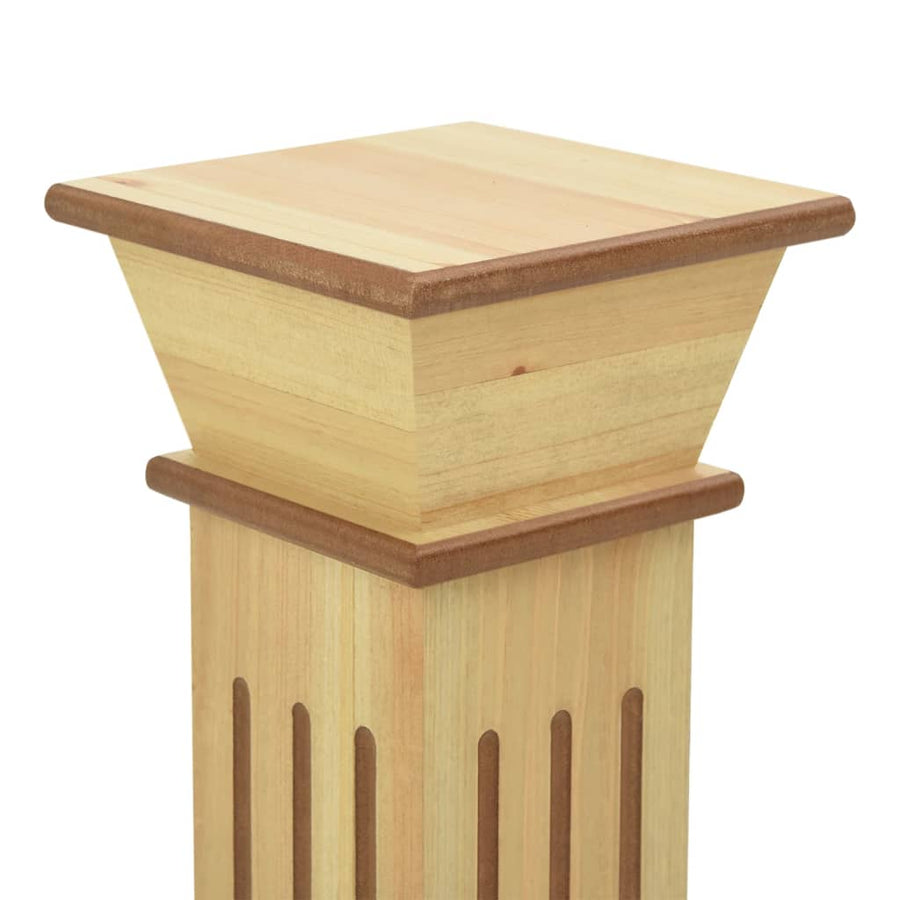 Plantenstandaard Klassieke Zuil Vierkant 7X7X66 Cm Mdf Hout Bruin