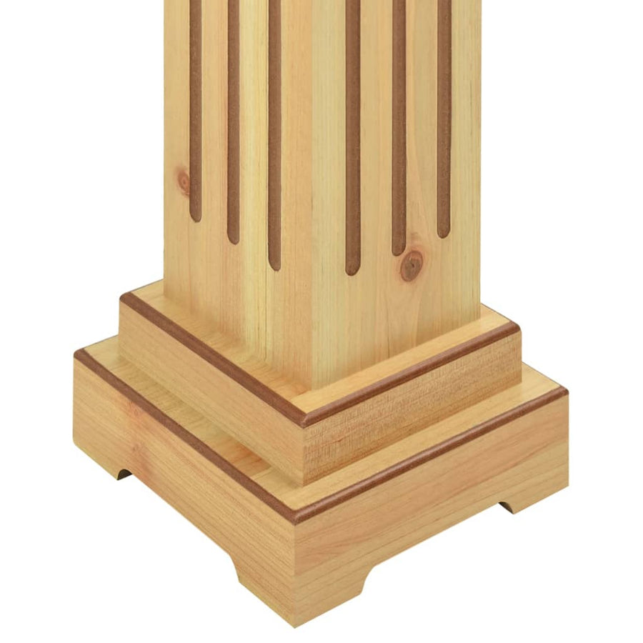 Plantenstandaard Klassieke Zuil Vierkant 7X7X66 Cm Mdf Hout Bruin