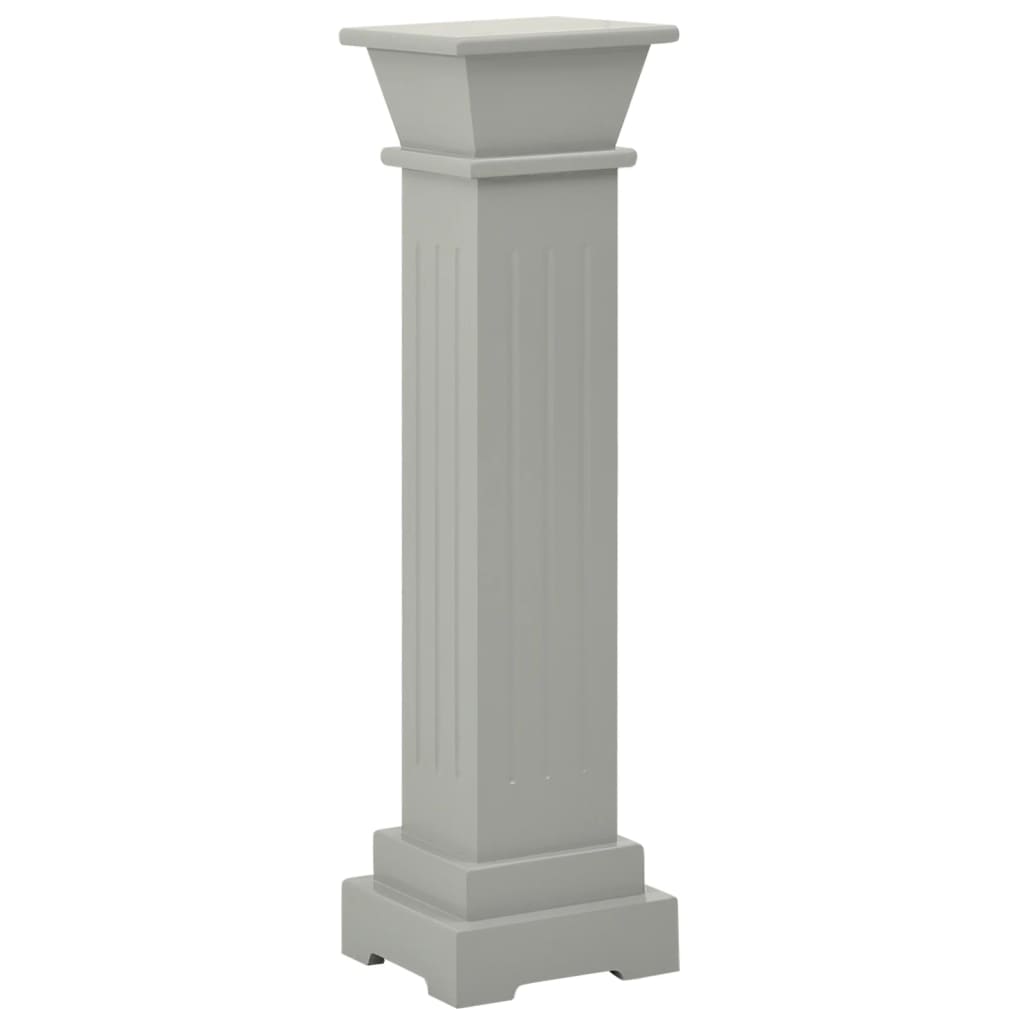 Plantenstandaard Klassieke Zuil Vierkant 7X7X66 Cm Mdf Grijs