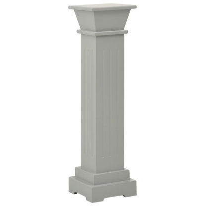 Plantenstandaard Klassieke Zuil Vierkant 7X7X66 Cm Mdf Grijs