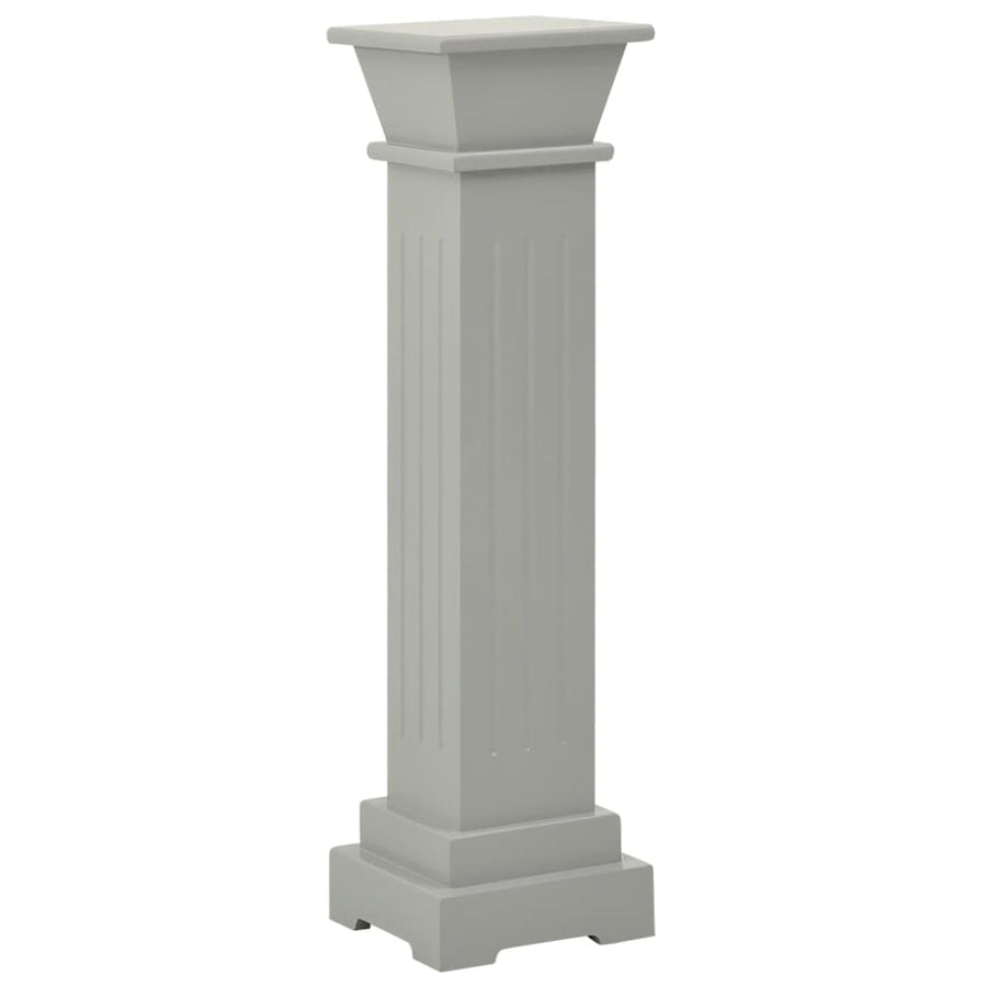 Plantenstandaard Klassieke Zuil Vierkant 7X7X66 Cm Mdf Grijs