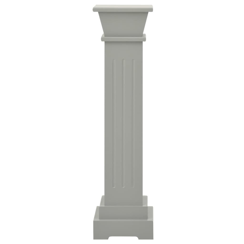 Plantenstandaard Klassieke Zuil Vierkant 7X7X66 Cm Mdf Grijs
