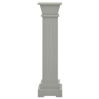 Plantenstandaard Klassieke Zuil Vierkant 7X7X66 Cm Mdf Grijs