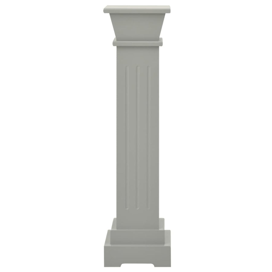 Plantenstandaard Klassieke Zuil Vierkant 7X7X66 Cm Mdf Grijs