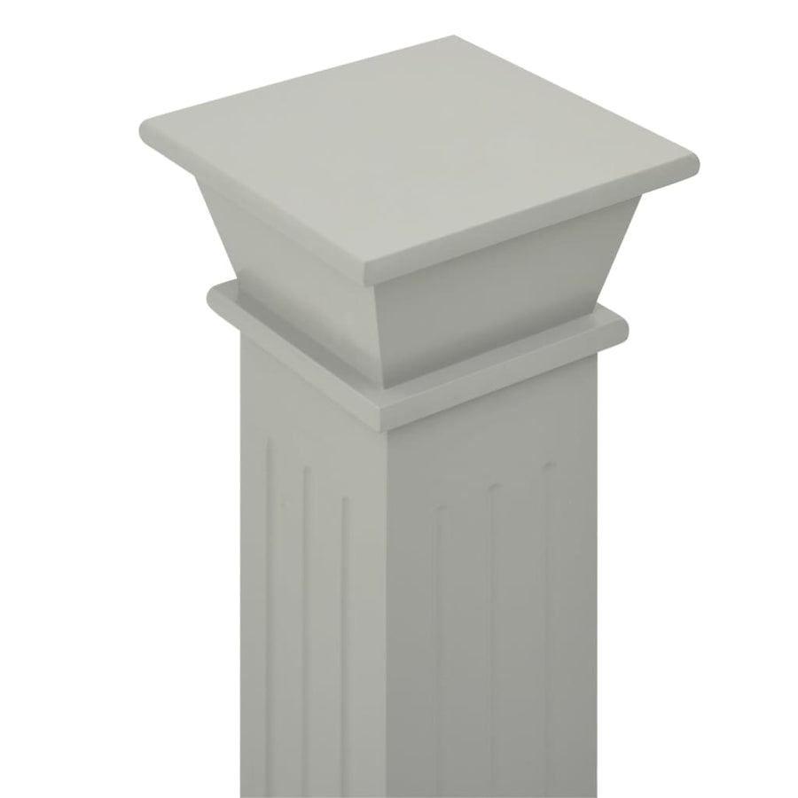 Plantenstandaard Klassieke Zuil Vierkant 7X7X66 Cm Mdf Grijs