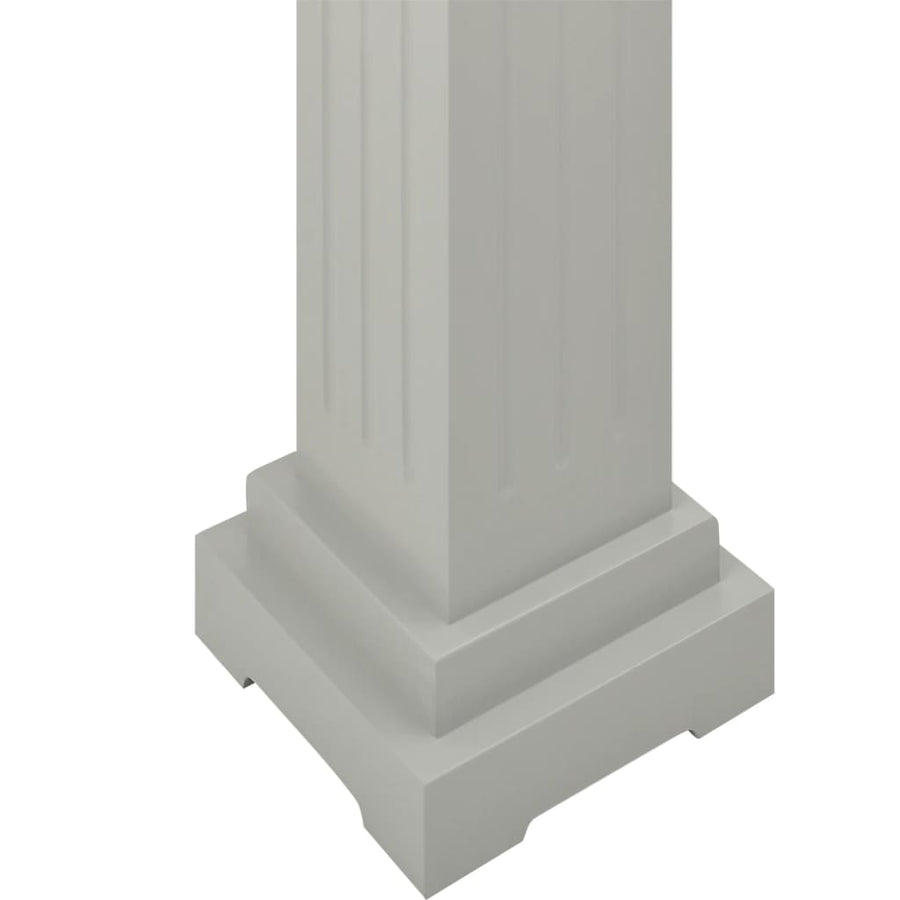 Plantenstandaard Klassieke Zuil Vierkant 7X7X66 Cm Mdf Grijs