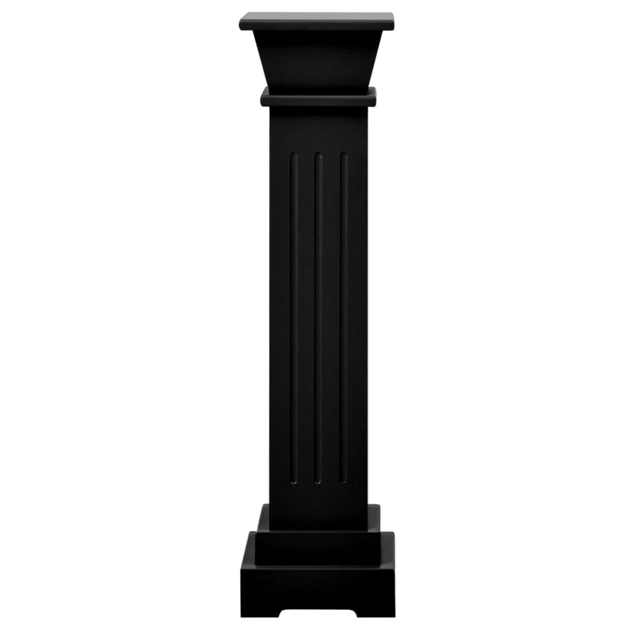 Plantenstandaard Klassieke Zuil Vierkant 7X7X66 Cm Mdf Zwart