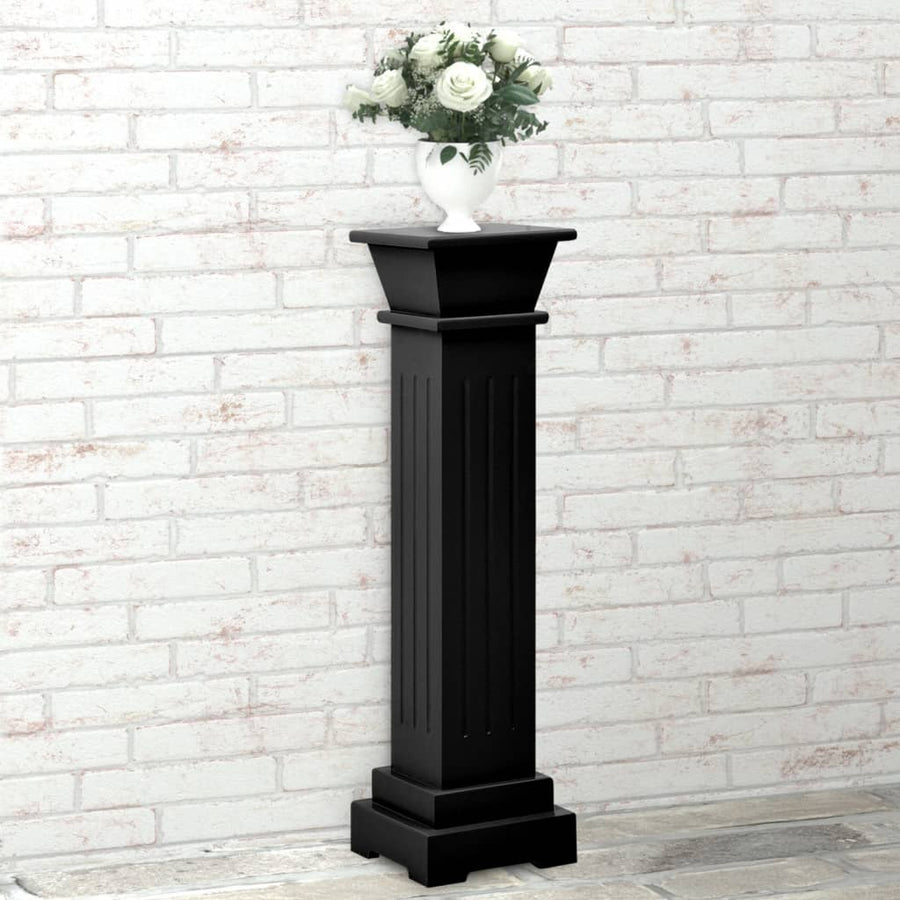 Plantenstandaard Klassieke Zuil Vierkant 7X7X66 Cm Mdf Zwart