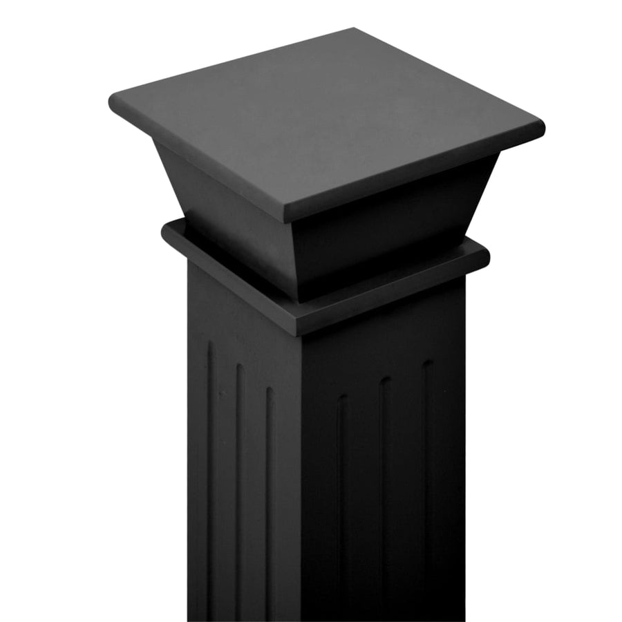 Plantenstandaard Klassieke Zuil Vierkant 7X7X66 Cm Mdf Zwart