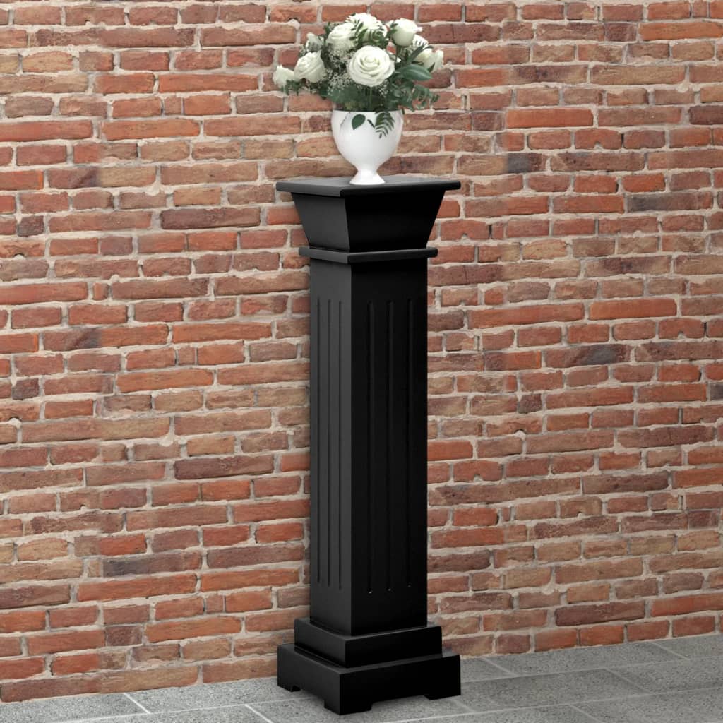 Plantenstandaard Klassieke Zuil Vierkant 7X7X66 Cm Mdf Zwart