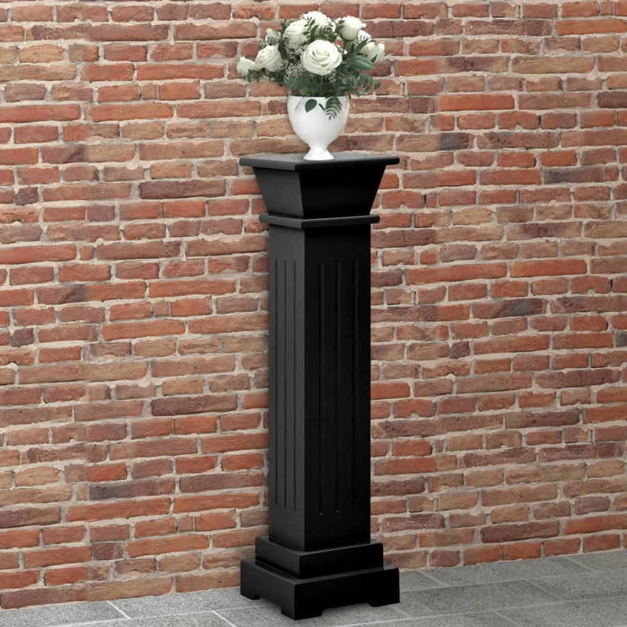 Plantenstandaard Klassieke Zuil Vierkant 7X7X66 Cm Mdf Zwart