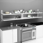 Wandschap roestvrij staal 2-laags 300x30 cm