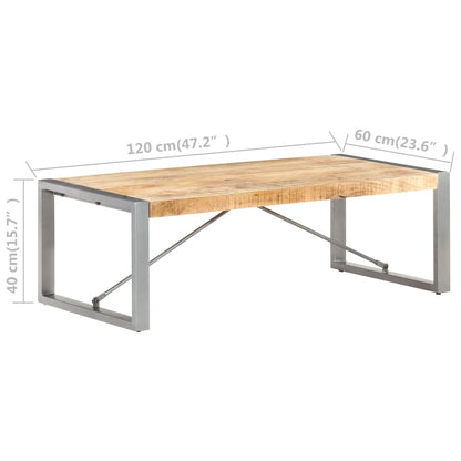 Salontafel 20X60X40 Cm Ruw mangohout