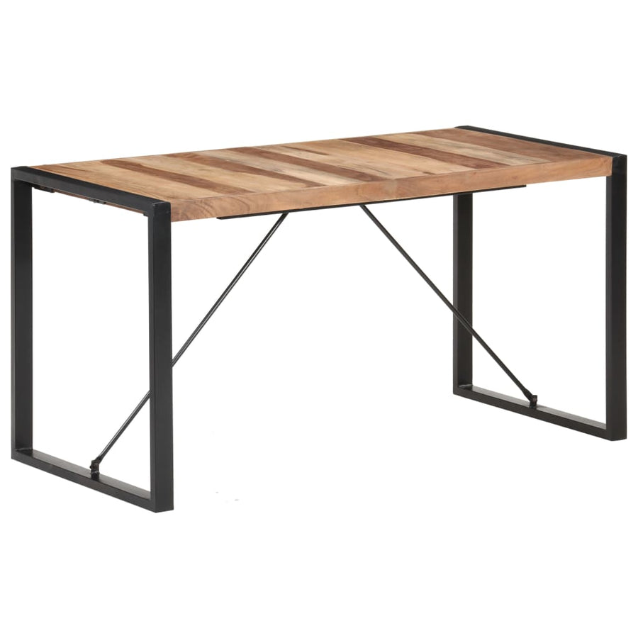 Eettafel 140X70X75 Cm Massief Hout Met Sheesham Afwerking 140 x 70 x 75 cm