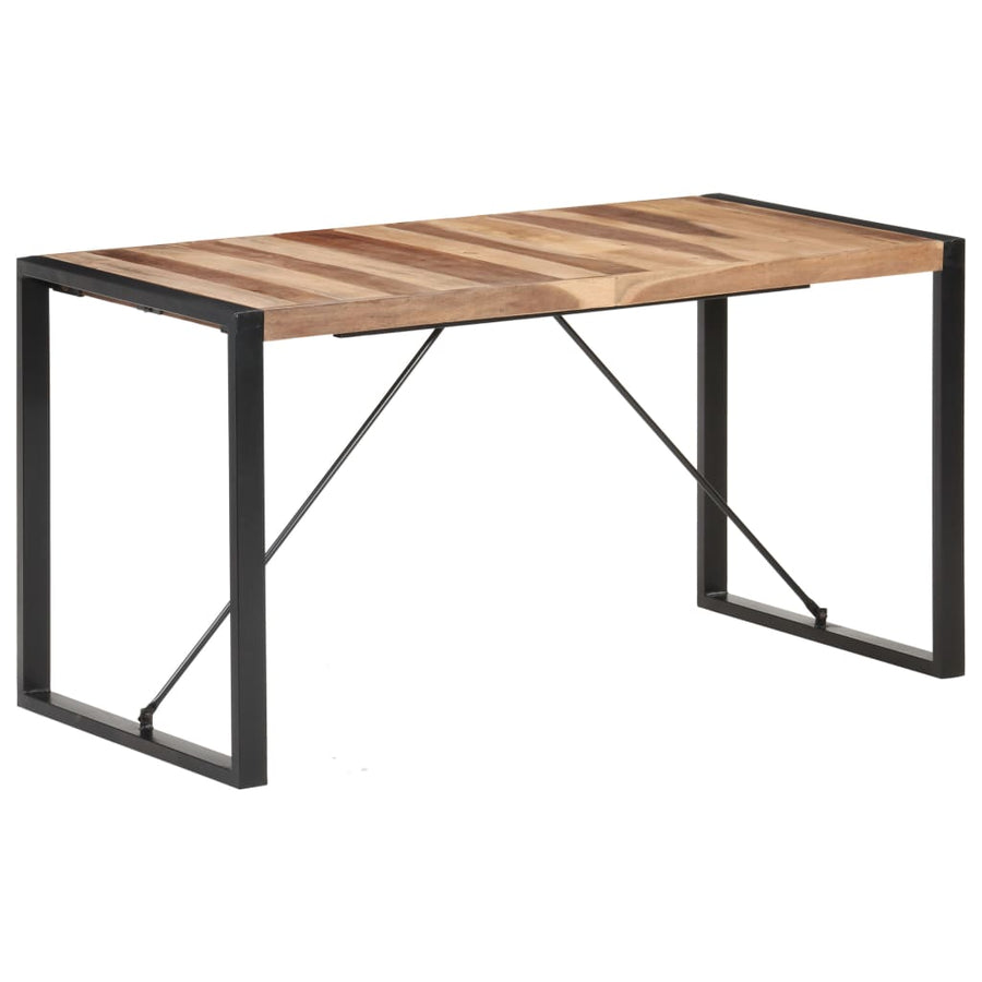 Eettafel 140X70X75 Cm Massief Hout Met Sheesham Afwerking 140 x 70 x 75 cm