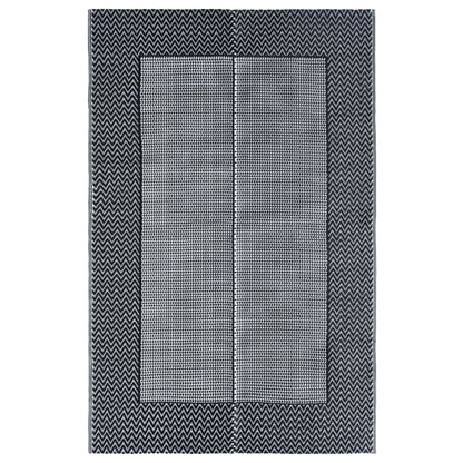 Buitenkleed Pp 120 x 180 cm Zwart en grijs