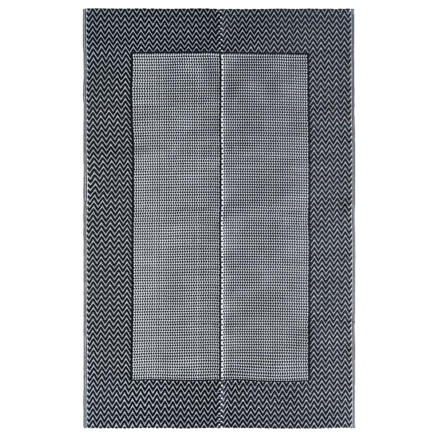 Buitenkleed Pp 120 x 180 cm Zwart en grijs